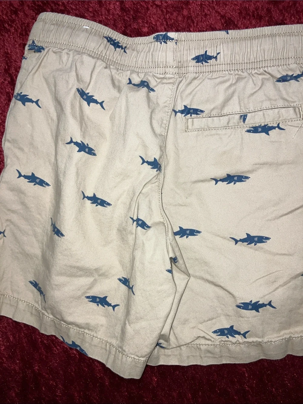 OLD NAVY SHARKY  KIDS PREPPY KHAKI SHORTS w DRAWSTRING WAIST